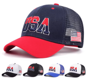 USA Flag Embroidered Mesh Cap – Streetwear Hip Hop Baseball Hat