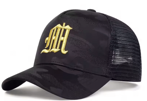 Fashion “M” Letter Camo Embroidered Baseball Cap – Adjustable Streetwear Hat