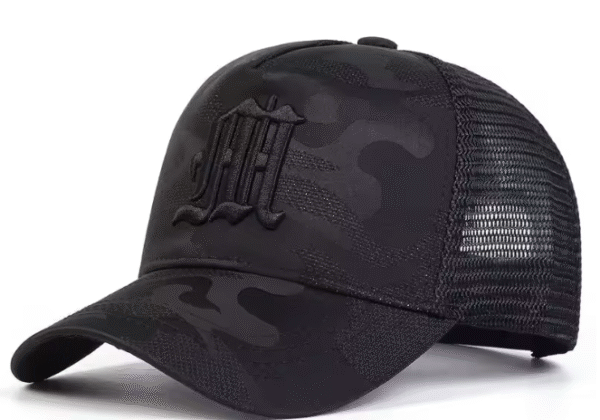 Fashion “M” Letter Camo Embroidered Baseball Cap – Adjustable Streetwear Hat