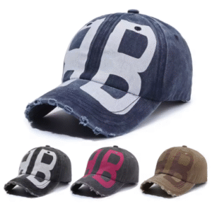 2025 BB Vintage Washed Baseball Cap – Trendy Hip Hop Style