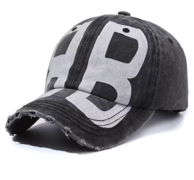 2025 BB Vintage Washed Baseball Cap – Trendy Hip Hop Style