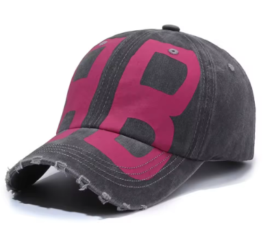 2025 BB Vintage Washed Baseball Cap – Trendy Hip Hop Style