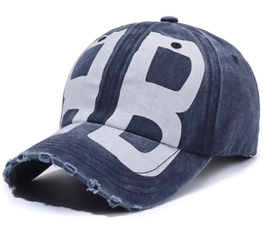 2025 BB Vintage Washed Baseball Cap – Trendy Hip Hop Style