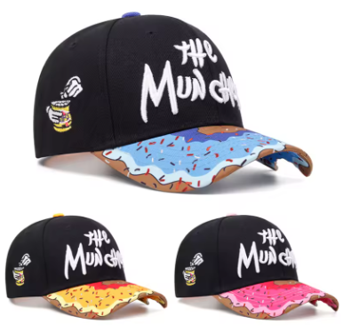 2025 THE Donut Embroidered Streetwear Cap – Hip Hop Skate Style