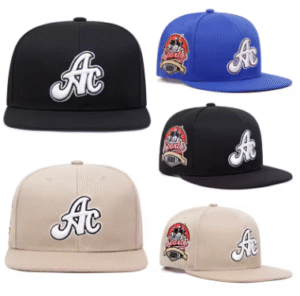 AC Side Spout Embroidered Flat Brim Baseball Cap – Unisex Streetwear