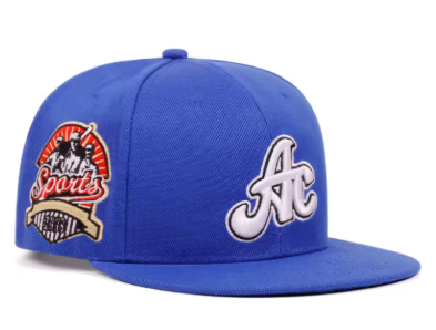 AC Side Spout Embroidered Flat Brim Baseball Cap – Unisex Streetwear