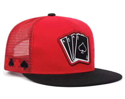 Poker “A's” Flat Brim Mesh NET Cap – Unisex Streetwear