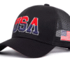 USA Flag Embroidered Mesh Cap – Streetwear Hip Hop Baseball Hat