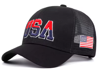 USA Flag Embroidered Mesh Cap – Streetwear Hip Hop Baseball Hat