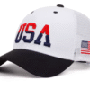 USA Flag Embroidered Mesh Cap – Streetwear Hip Hop Baseball Hat