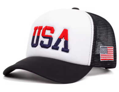 USA Flag Embroidered Mesh Cap – Streetwear Hip Hop Baseball Hat