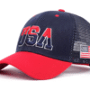USA Flag Embroidered Mesh Cap – Streetwear Hip Hop Baseball Hat