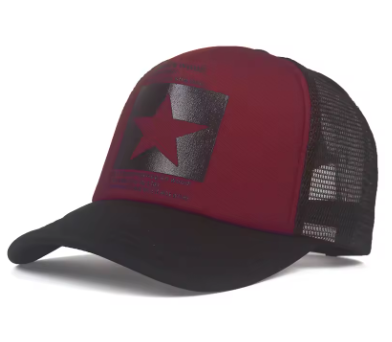 Pentagram Embroidered Breathable Mesh Baseball Cap – Unisex Streetwear Hat
