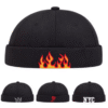 Rose Flame Embroidered Dome Hat