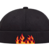 Rose Flame Embroidered Dome Hat