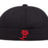 Rose Flame Embroidered Dome Hat