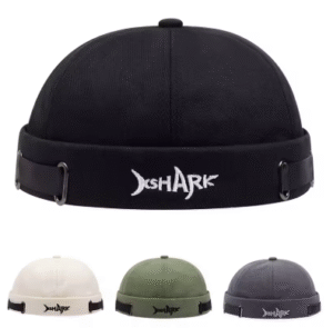 Vintage Shark Embroidered Docker Cap