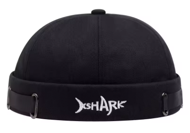Vintage Shark Embroidered Docker Cap