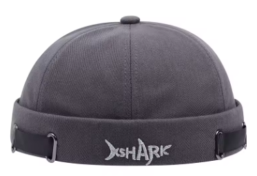 Vintage Shark Embroidered Docker Cap