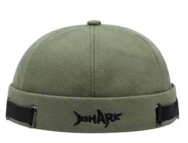 Vintage Shark Embroidered Docker Cap
